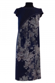 индивидуальный пошив Комбинированное платье: деним и шелковый жоржет